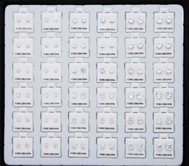 Mix Shapes Cubic Zirconia Earrings