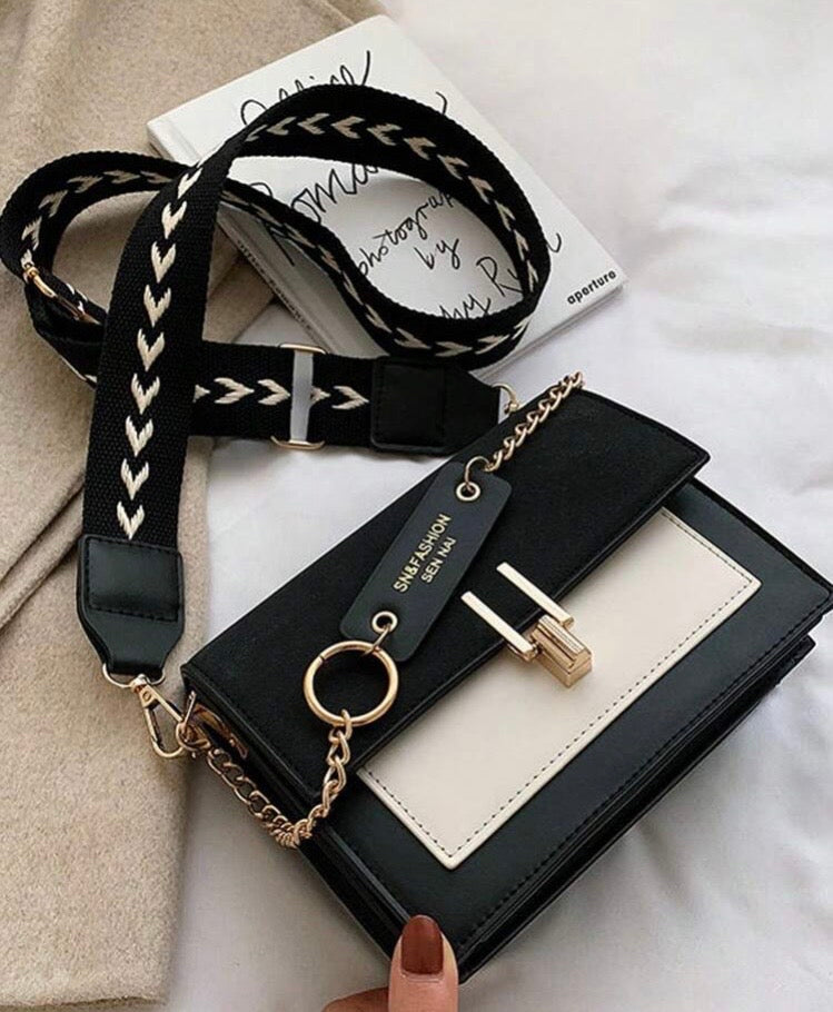 Black Velvet Crossbody Purse