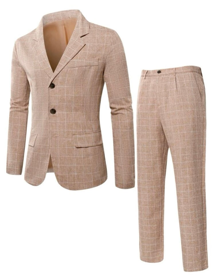 Khaki Blazer & Suit Pants