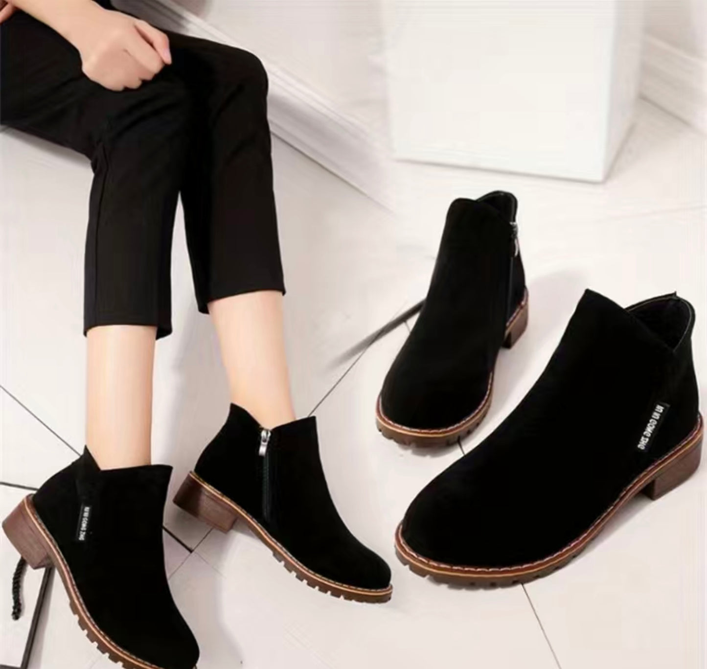 Black Dressy Ankle Boots