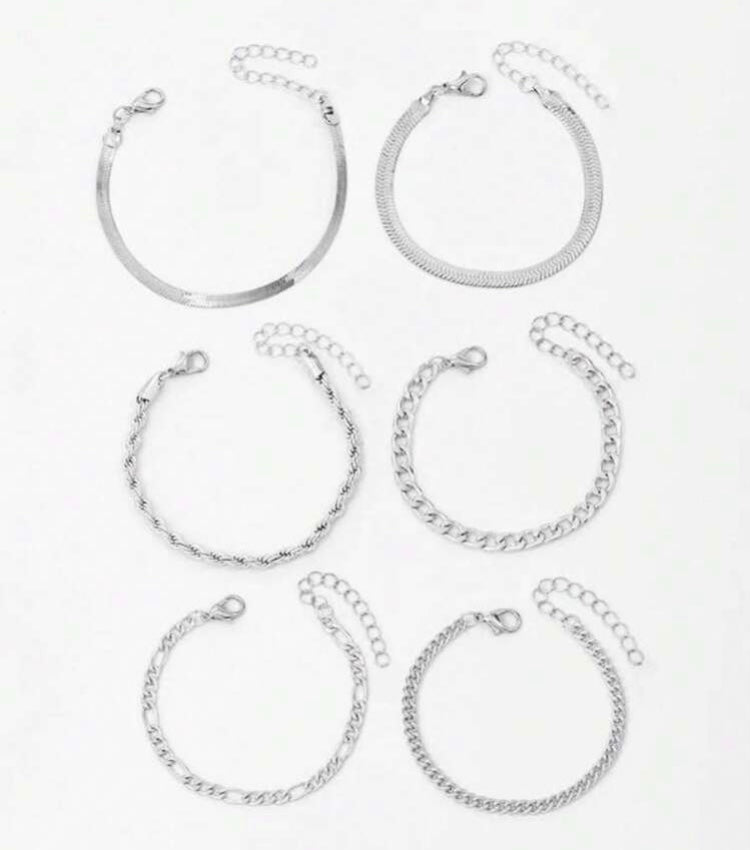 Sliver Cuban Link Set