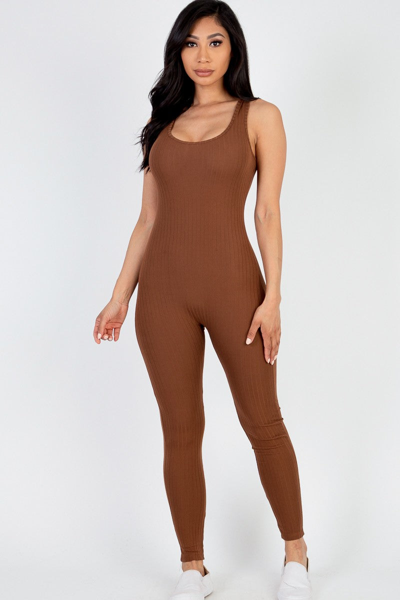 Downtown Brown Bodycon Jumpsuit