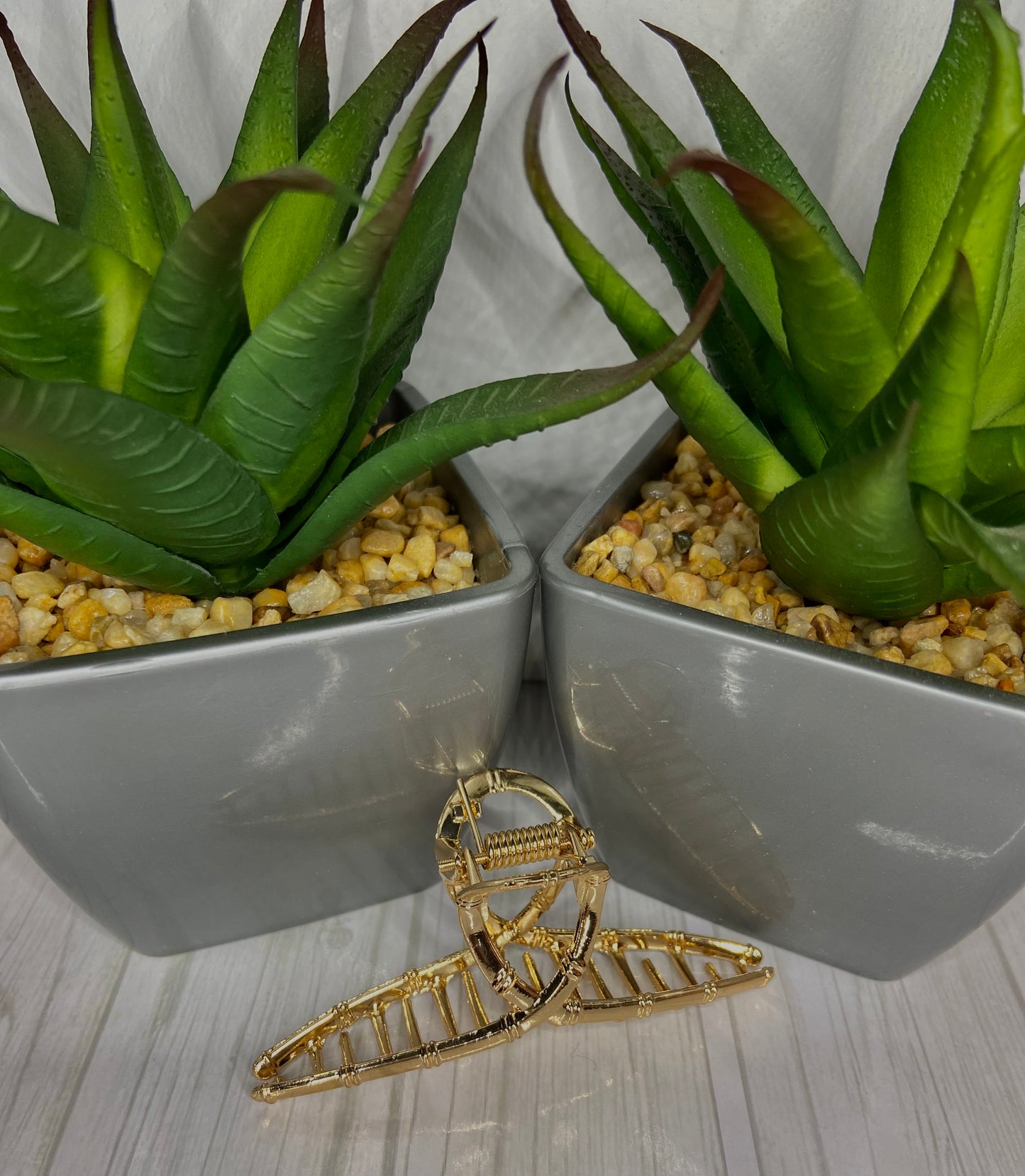 Gold Knotted Rope Claw Clip