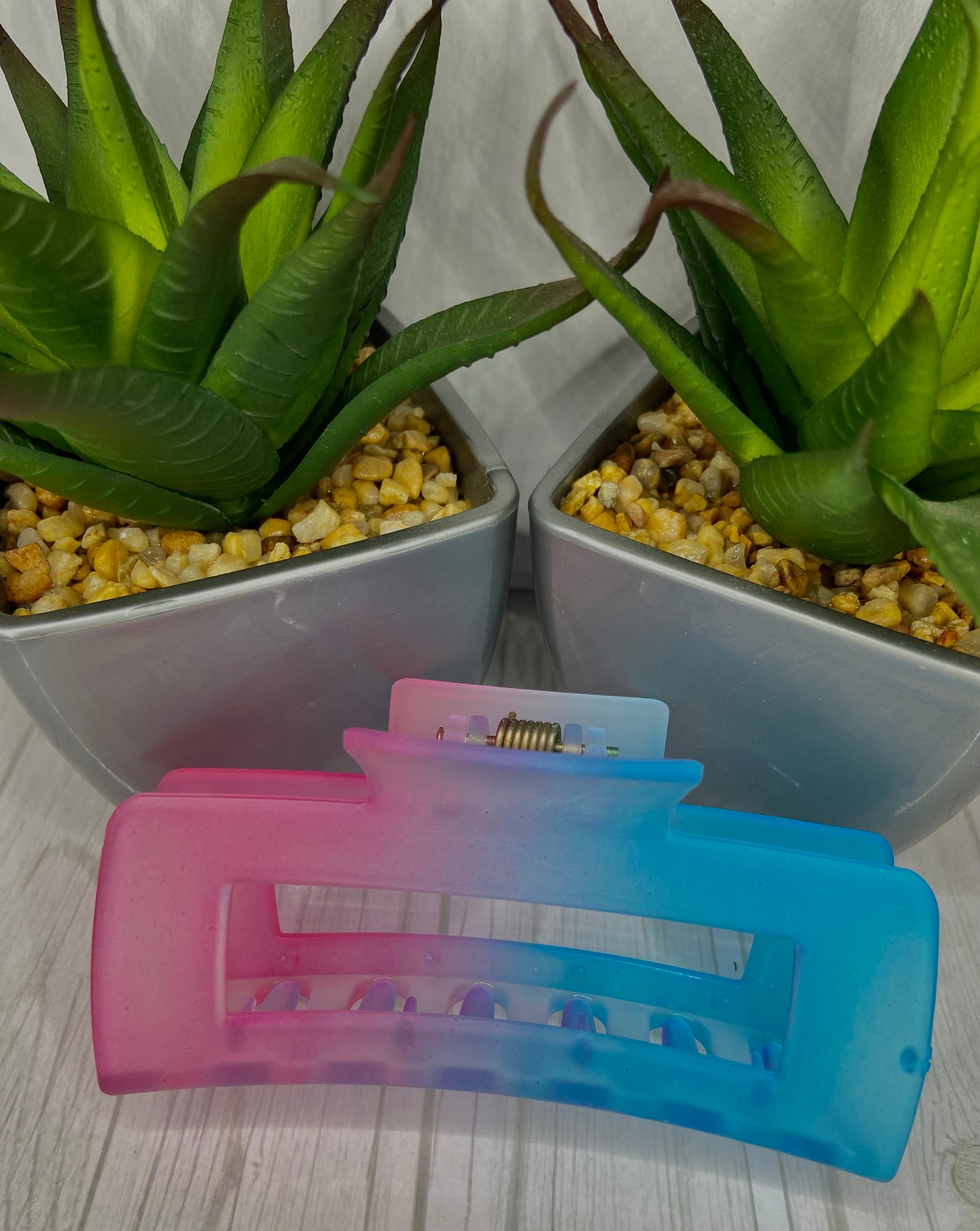 Cotton Candy Square Claw Clip