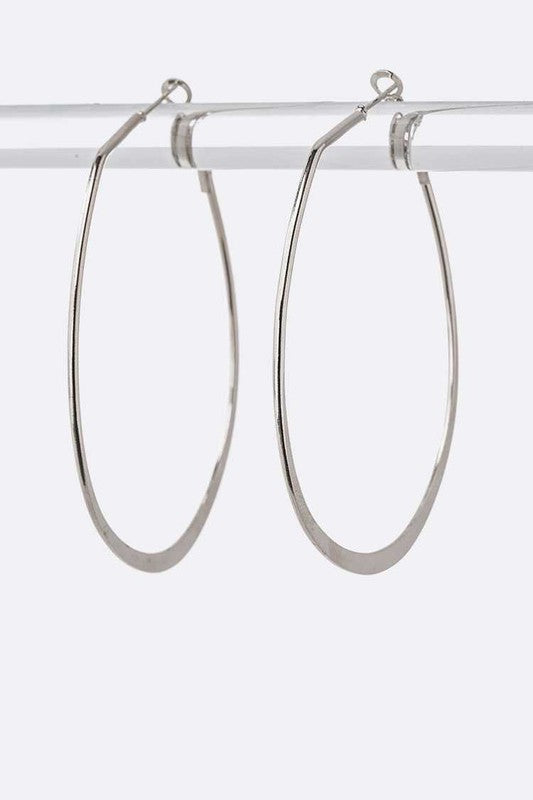 Sally Oval Hoop Earrings