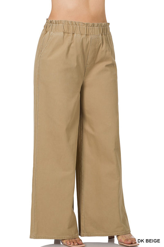 Plus Paperbag Waist Wide Leg Pants