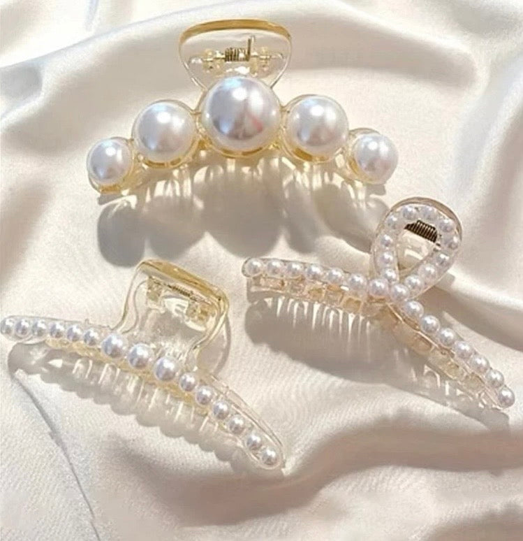 Professional Pearl Jumbo Hair Clips