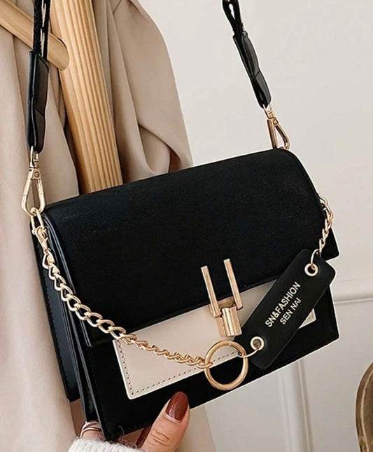 Black Velvet Crossbody Purse