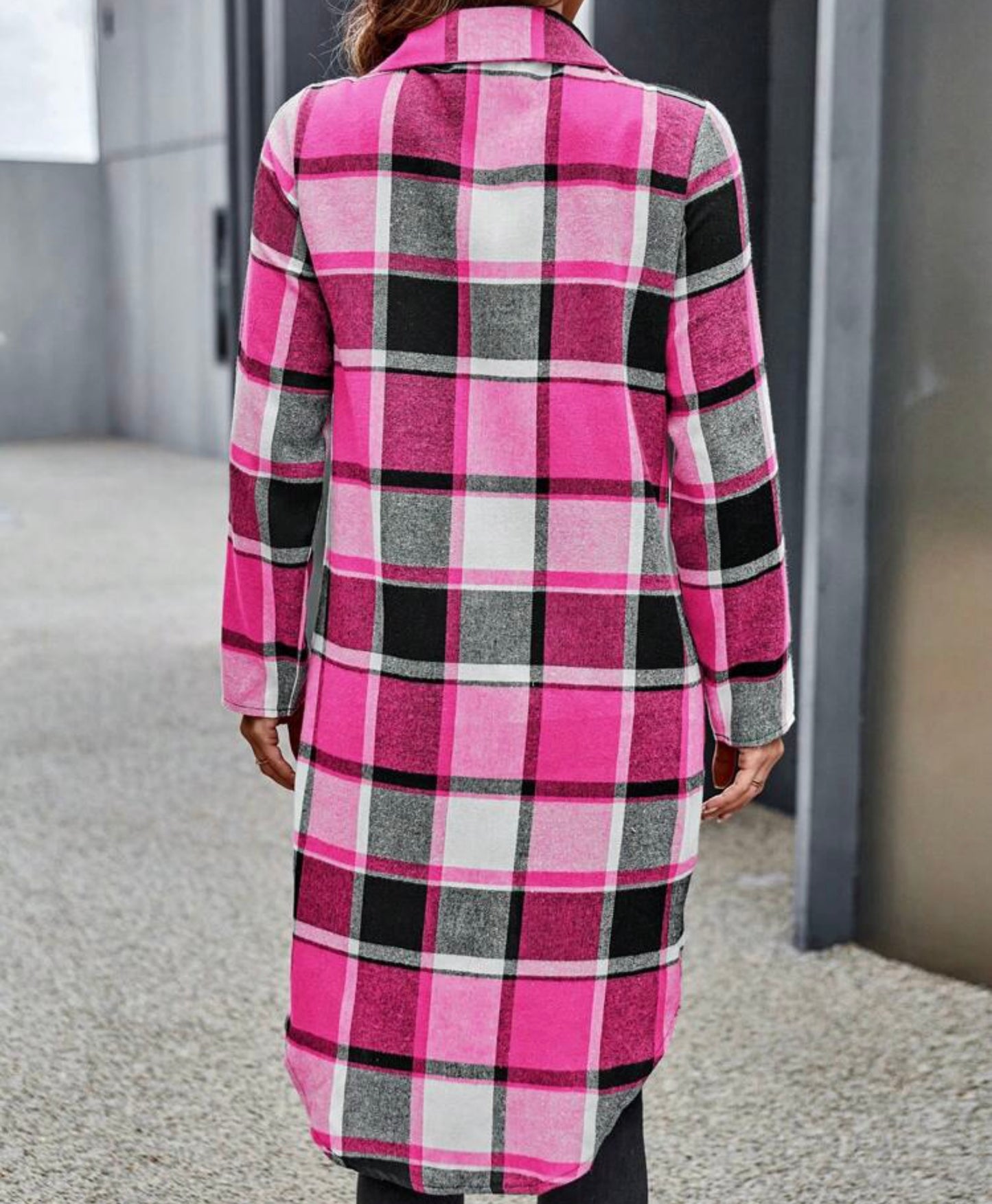 Pink Panther Plaid Shacket