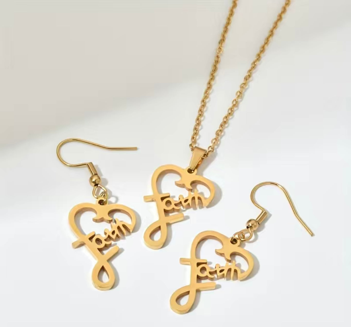 Faith Heart Gold Set