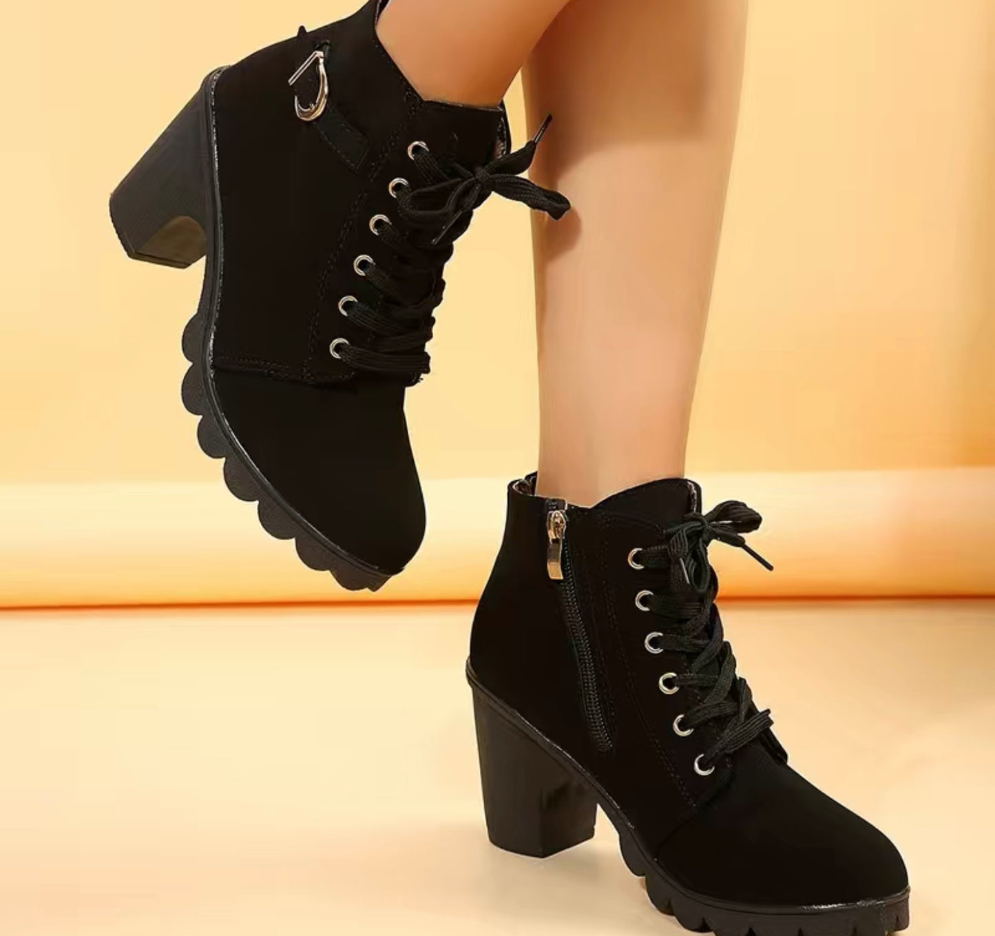 Laced Up Ankle Boots