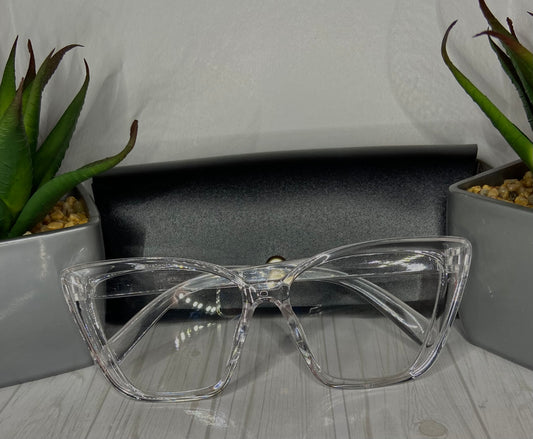 : Clear Solid Anti-Blue Light Eyeglasses